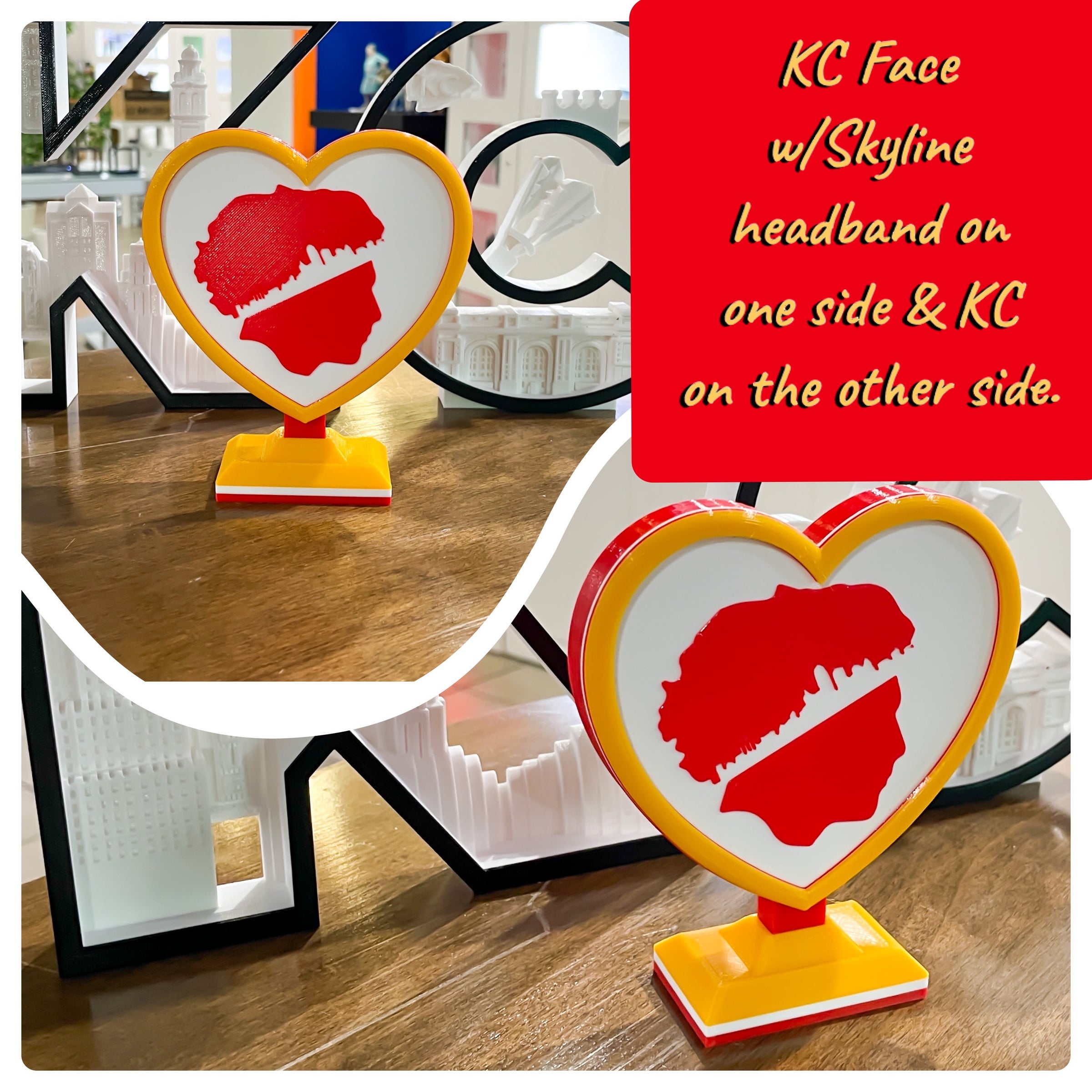 Kansas City Chiefs and Kansas City Royals Heart tiny heart shape